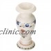 7"x3'' Marble White Flower Vase Fine Inlay Semi Precious Arts Decor Gift H3607   273406203078